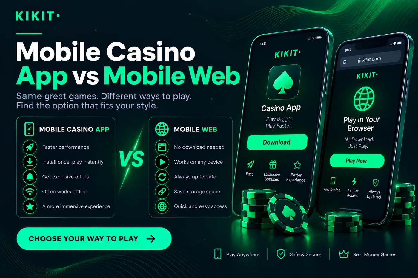 Mobile casino app vs mobile web